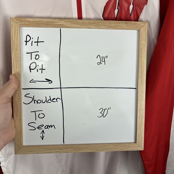 Wisconsin Badgers Windbreaker Jacket 1/2-Zip With Hood Size Large NWT - Picture 6 of 6